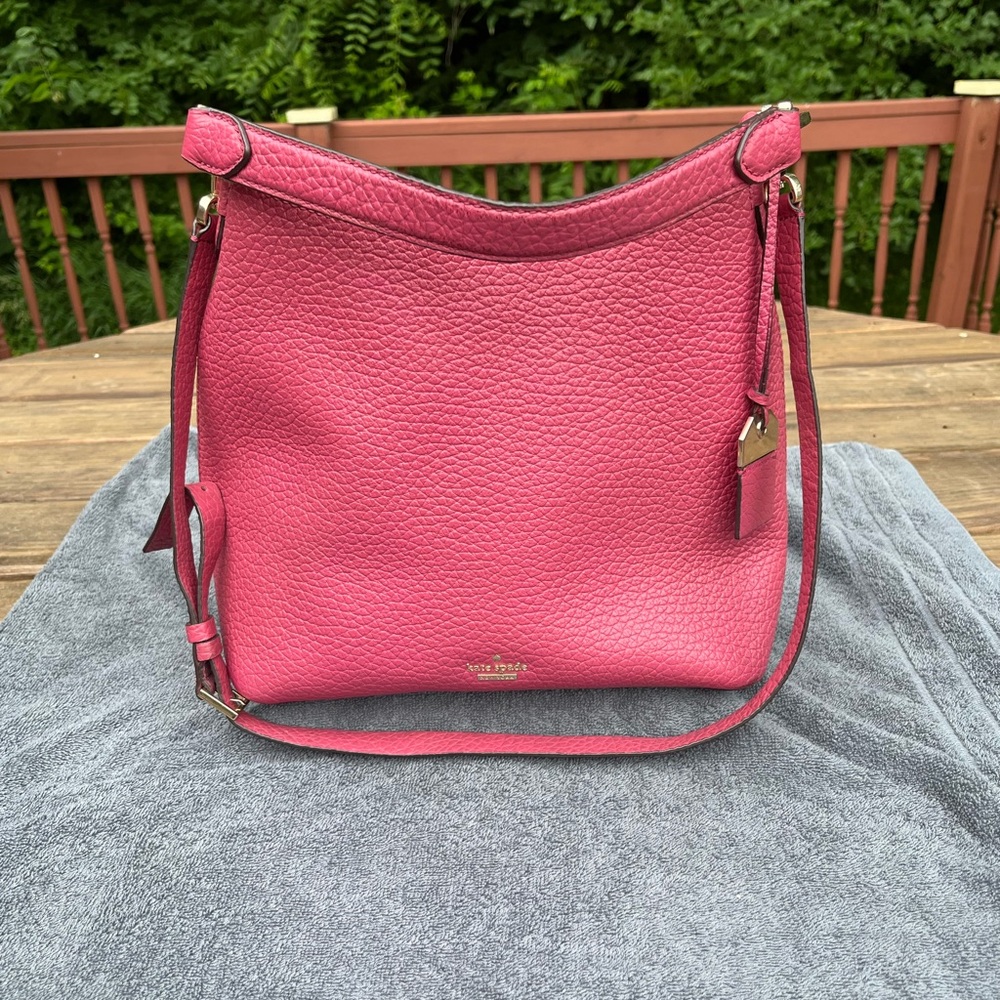 Kate Spade Pink Leather Bucket Bag